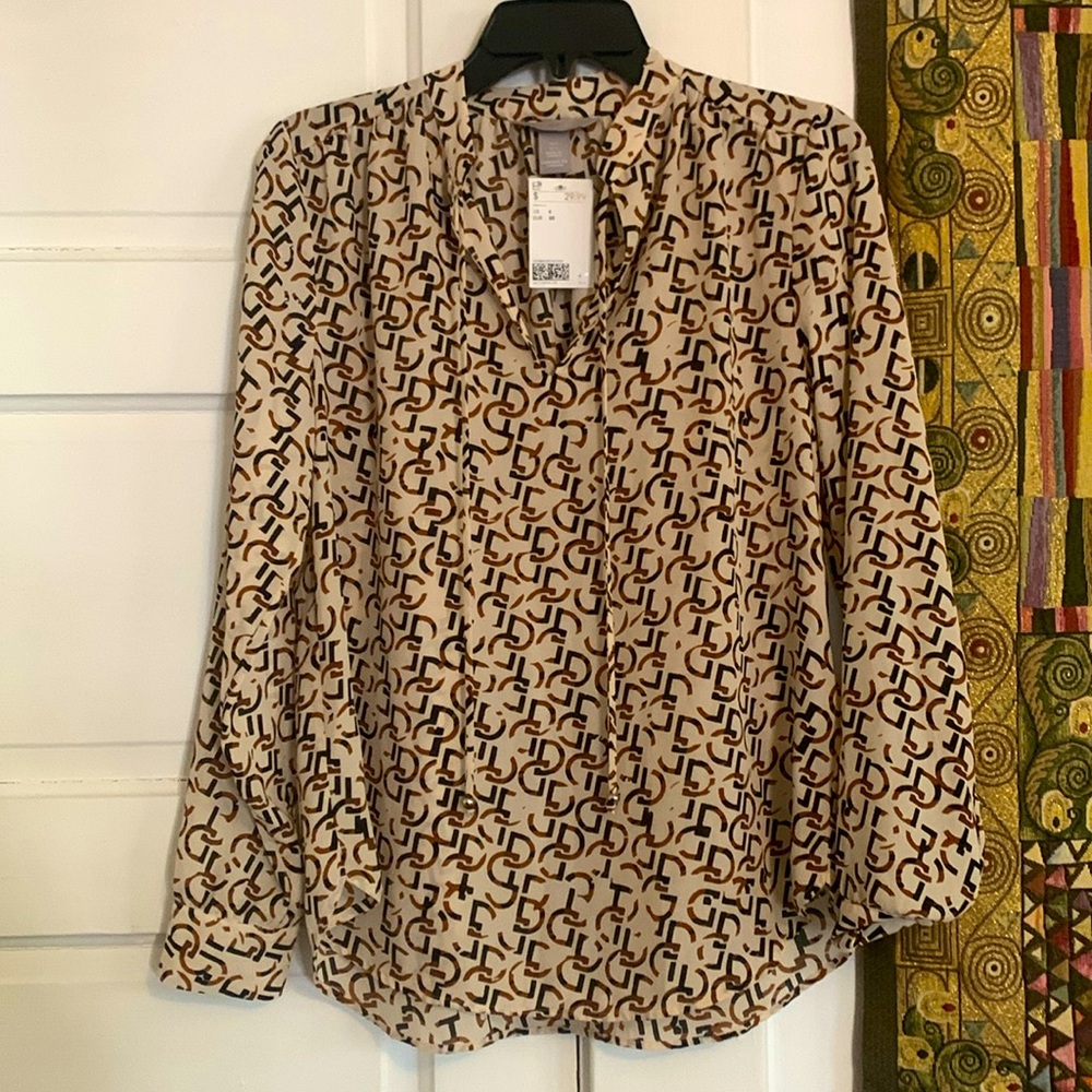 H&M Loose Fit Print Blouse